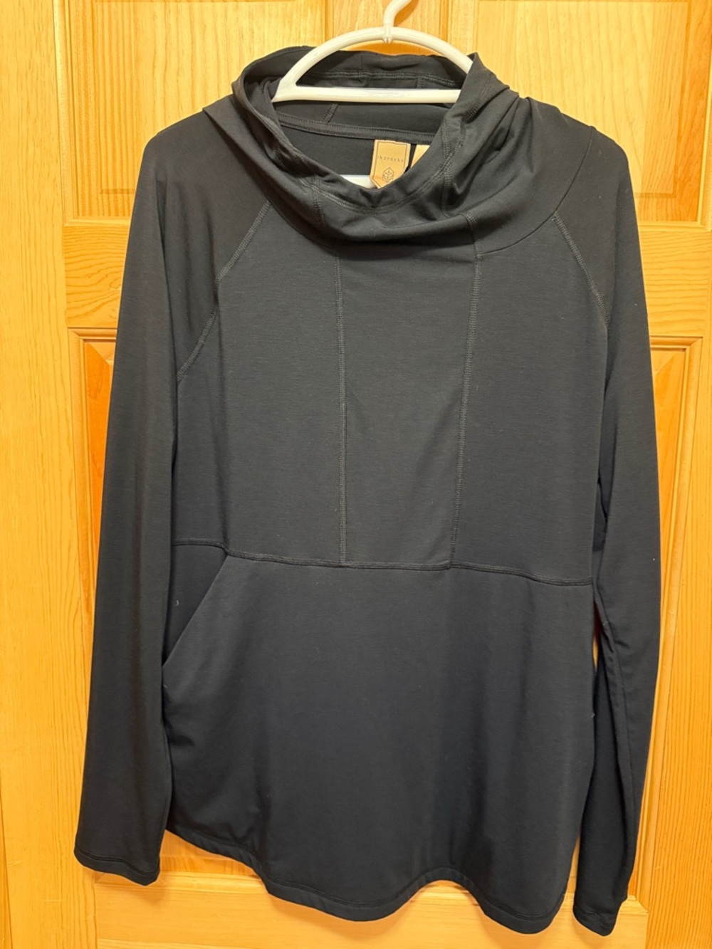 Women's Black Hooded Tunic Top